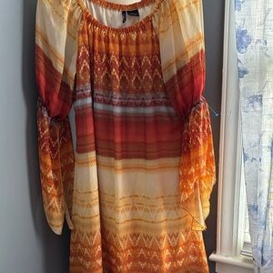 Elegant Ombre Orange Dress